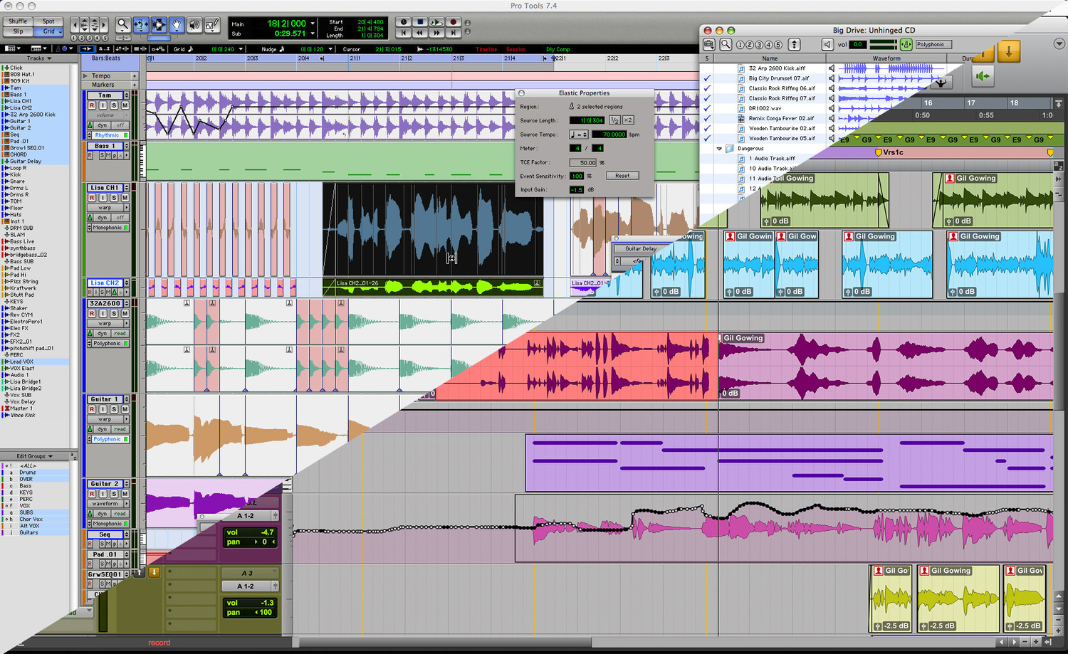 Picture of Pro Tools versions